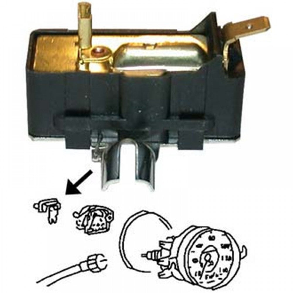 WV-113-957-099A Voltage regulator for fuel gauge 02/73-07/79