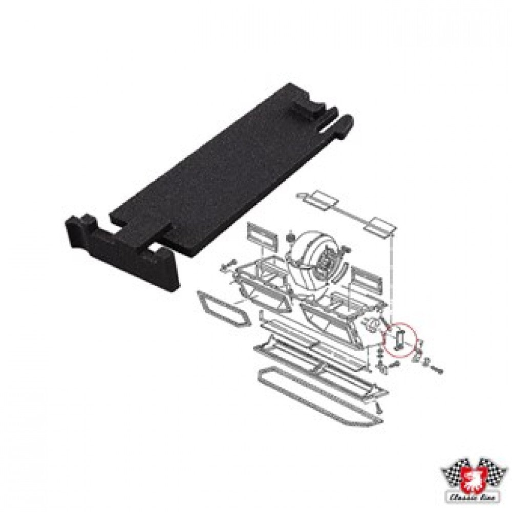 WV-251-259-144 Plate for flap for footwell ventilation, right