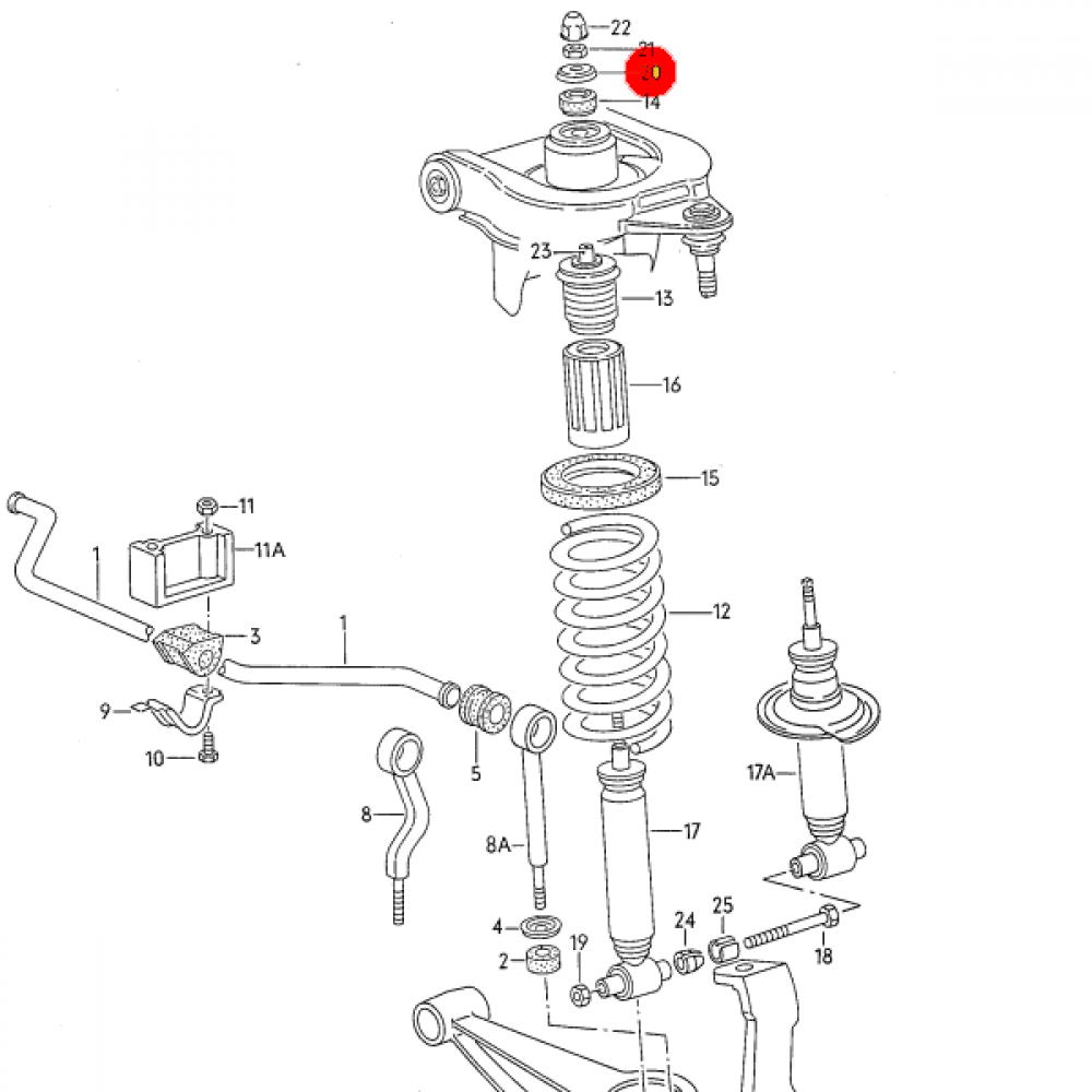 WV-251-413-431 Cup washer for shock absorber
