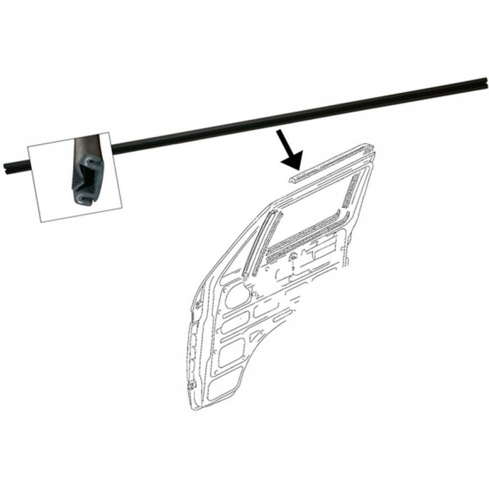 WV-281-837-709 Window Felt Channel Top toRear Left or Right