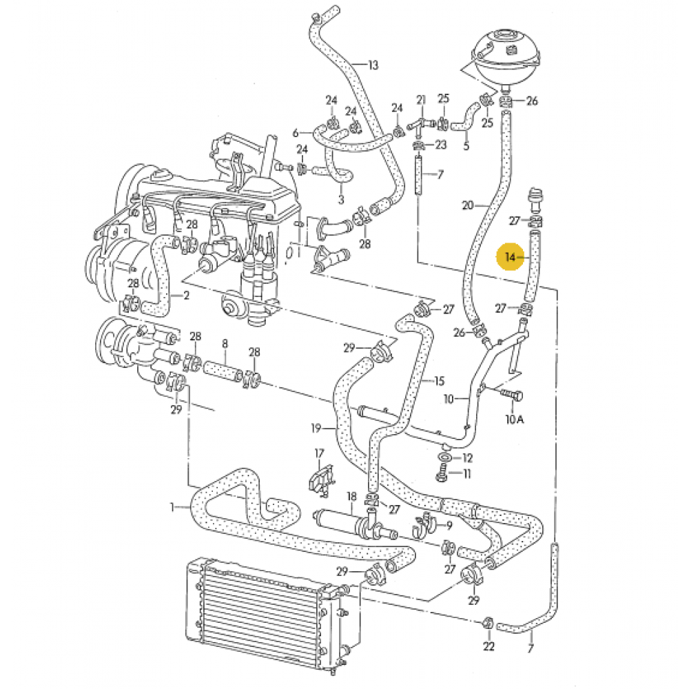 WV-044-121-073AB coolant hose