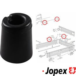 WV-245-829-577A Rubber stop buffer for drop sides, 37 mm, For Doka