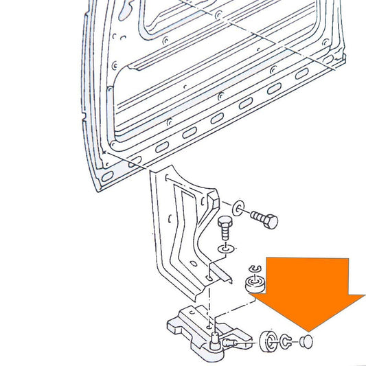 WV-211-843-429 Sliding Door Lower Roller Wheel Cap OEM