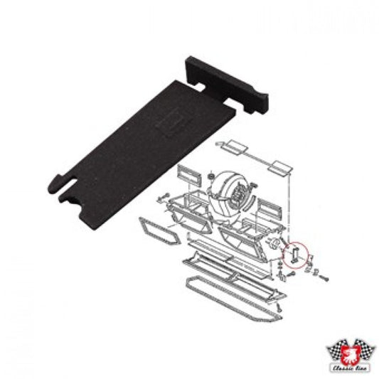 WV-251-259-143 Bearing plate for flap for footwell ventilation, left