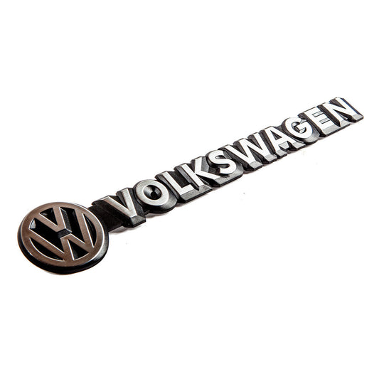WV-251-853-685A Emblem "Volkswagen" with VW logo for tailgate, black with chrome letters