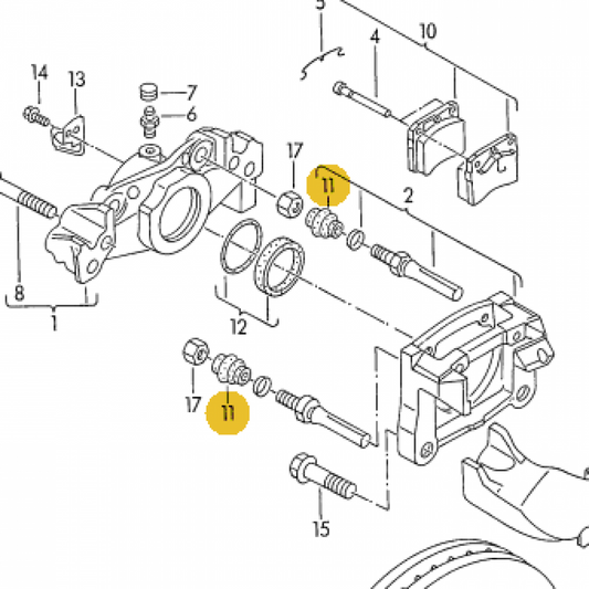 WV-701-698-470 1 set protective sleeves for guide pins