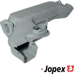 WV-021-256-091T Heat exchanger, USA model, left. Made of steel with grey paint 2.0l 08/75-07/78