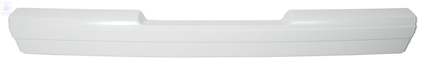 WV-255-807-311L-GRU-OE Plastic rear bumper, primed (only middle part). Genuine quality reproduction.