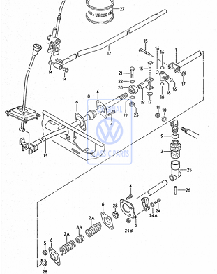 WV-251-711-207D Shifter selector rod bushing/ Douille de tige de sélecteur de vitesse