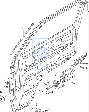 WV-171-837-913F Door upper lip seal/ Joint de lèvre supérieure de porte