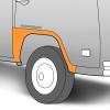 WV-211-809-514F Front wheel arch left outer skin without step 68-71
