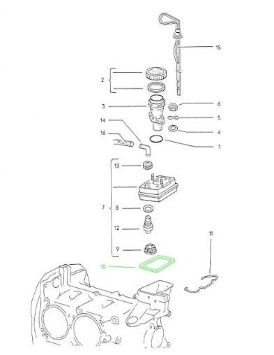 WV-021-115-487 Oil Breather Gasket 1700-2000cc