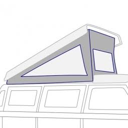 WV-253-070-702 Poptop Tent Canvas 80-85 3 Windows Beige / Toile de tente Poptop 3 Fenêtres Beige 80-85