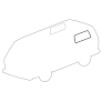 WV-253-845-341 Rear side window seal without groove / Joint de vitre latérale arrière sans rainure